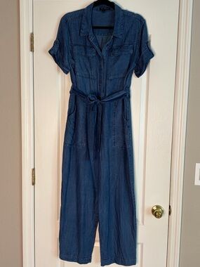 Velvet Heart Dark Blue Denim Utility Jumpsuit